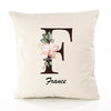 Housse de Coussin Premium France Lettre - Coton Canvas Fairtrade Beige Idée Cadeau Décoration Canapé
