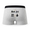 Caleçon 23 Ans - Humour Boxer Gris Motif Âge Idée Cadeau Anniversaire