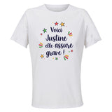 Maillot de Sport Femme Justine Elle Assure - T-Shirt Respirant Polyester Manches Courtes - Cadeau Sportive Anniversaire Noël Fête des Mères