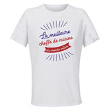 Maillot de Sport Femme pour Cheffe De Cuisine Meilleure du Monde - T-Shirt Respirant Polyester Manches Courtes - Cadeau Sportive Anniversaire Noël Fête des Mères