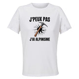 Maillot de Sport Femme Alpinisme J'peux Pas - T-Shirt Respirant Polyester Manches Courtes - Cadeau Sportive Anniversaire Noël Fête des Mères