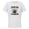 Maillot de Sport Femme Bowling J'peux Pas - T-Shirt Respirant Polyester Manches Courtes - Cadeau Sportive Anniversaire Noël Fête des Mères