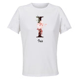 Maillot de Sport Femme Iris Lettre - T-Shirt Respirant Polyester Manches Courtes - Cadeau Sportive Anniversaire Noël Fête des Mères