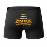 Caleçon pour Pierre C'est Dur - Humour Boxer Coton Idée Cadeau Anniversaire