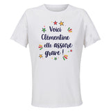 Maillot de Sport Femme pour Clementine Elle Assure - T-Shirt Respirant Polyester Manches Courtes - Cadeau Sportive Anniversaire Noël Fête des Mères