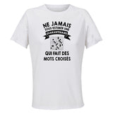 Maillot de Sport Femme Mots Croises Quarantenaire - T-Shirt Respirant Polyester Manches Courtes - Cadeau Sportive Anniversaire Noël Fête des Mères