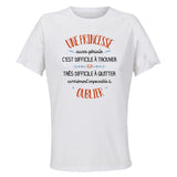 Maillot de Sport Femme Une Princesse Aussi Geniale - T-Shirt Respirant Polyester Manches Courtes - Cadeau Sportive Anniversaire Noël Fête des Mères