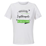 Maillot de Sport Femme pour Ergotherapeute Meilleure de Tous Les Temps Femme-2 - T-Shirt Respirant Polyester Manches Courtes - Cadeau Sportive Anniversaire Noël Fête des Mères