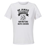 Maillot de Sport Femme Mots Croises Copy Octogenaire - T-Shirt Respirant Polyester Manches Courtes - Cadeau Sportive Anniversaire Noël Fête des Mères