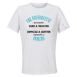 Maillot de Sport Femme Une Footballeuse Formidable Blanc - T-Shirt Respirant Polyester Manches Courtes - Cadeau Sportive Anniversaire Noël Fête des Mères