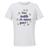 Maillot de Sport Femme Judith Elle Assure - T-Shirt Respirant Polyester Manches Courtes - Cadeau Sportive Anniversaire Noël Fête des Mères