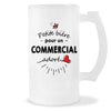 Verre à bière Commercial adoré | Chope de Bière Pinte Idée Cadeau Humour Collègue famille Homme Anniversaire Noël