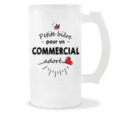 Verre à bière Commercial adoré | Chope de Bière Pinte Idée Cadeau Humour Collègue famille Homme Anniversaire Noël