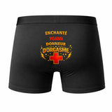 Caleçon Yoann Donneur d'Orgasme - Humour Boxer Coton Idée Cadeau
