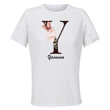 Maillot de Sport Femme Yasmina Lettre - T-Shirt Respirant Polyester Manches Courtes - Cadeau Sportive Anniversaire Noël Fête des Mères