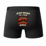 Caleçon Jean-Marie Énorme Bonus - Humour Boxer Coton Idée Cadeau