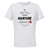 Maillot de Sport Femme Maryline Damour - T-Shirt Respirant Polyester Manches Courtes - Cadeau Sportive Anniversaire Noël Fête des Mères