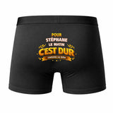 Caleçon pour Stephane C'est Dur - Humour Boxer Coton Idée Cadeau Anniversaire