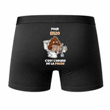 Caleçon Enzo pour Enzo Heure de la Pause - Humour Boxer Coton Idée Cadeau
