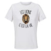 Maillot de Sport Femme Lion C'est La Vie - T-Shirt Respirant Polyester Manches Courtes - Cadeau Sportive Anniversaire Noël Fête des Mères