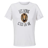 Maillot de Sport Femme Lion C'est La Vie - T-Shirt Respirant Polyester Manches Courtes - Cadeau Sportive Anniversaire Noël Fête des Mères