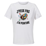 Maillot de Sport Femme Peinture J'peux Pas - T-Shirt Respirant Polyester Manches Courtes - Cadeau Sportive Anniversaire Noël Fête des Mères