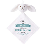 Doudou Bébé Lapin Soan Créature Parfaite Gaze de Coton Cadeau Baby Shower