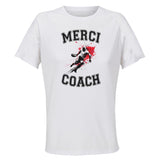Maillot de Sport Femme pour Merci Rugby Coach - T-Shirt Respirant Polyester Manches Courtes - Cadeau Sportive Anniversaire Noël Fête des Mères