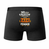 Caleçon 30 Ans Calvitie Précoce Féroce - Humour Boxer Coton Motif Idée Cadeau