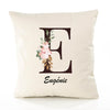 Housse de Coussin Premium Eugénie Lettre - Coton Canvas Fairtrade Beige Idée Cadeau Décoration Canapé