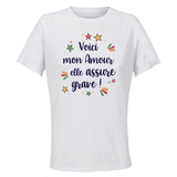 Maillot de Sport Femme Amour Elle Assure - T-Shirt Respirant Polyester Manches Courtes - Cadeau Sportive Anniversaire Noël Fête des Mères