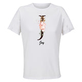 Maillot de Sport Femme Joy Lettre - T-Shirt Respirant Polyester Manches Courtes - Cadeau Sportive Anniversaire Noël Fête des Mères