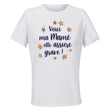 Maillot de Sport Femme Mame Elle Assure - T-Shirt Respirant Polyester Manches Courtes - Cadeau Sportive Anniversaire Noël Fête des Mères