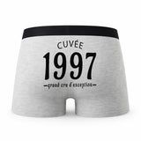 Caleçon Millésime 1997 - Humour Boxer Gris Idée Cadeau Anniversaire