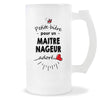Verre à bière Maître nageur adoré | Chope de Bière Pinte Idée Cadeau Humour Collègue famille Homme Anniversaire Noël