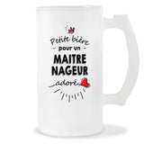 Verre à bière Maître nageur adoré | Chope de Bière Pinte Idée Cadeau Humour Collègue famille Homme Anniversaire Noël
