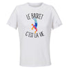 Maillot de Sport Femme Basket C'est La Vie - T-Shirt Respirant Polyester Manches Courtes - Cadeau Sportive Anniversaire Noël Fête des Mères