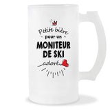 Verre à bière Moniteur de ski adoré | Chope de Bière Pinte Idée Cadeau Humour Collègue famille Homme Anniversaire Noël