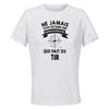 Maillot de Sport Femme Tir Quinquagenaire - T-Shirt Respirant Polyester Manches Courtes - Cadeau Sportive Anniversaire Noël Fête des Mères
