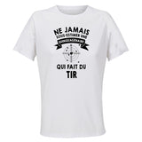 Maillot de Sport Femme Tir Quinquagenaire - T-Shirt Respirant Polyester Manches Courtes - Cadeau Sportive Anniversaire Noël Fête des Mères