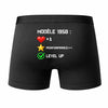Caleçon Level Up 1958 - Humour Boxer Coton Jeu Vidéo Idée Cadeau Anniversaire