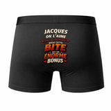 Caleçon Jacques Énorme Bonus - Humour Boxer Coton Idée Cadeau