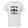 Maillot de Sport Femme Halterophilie J'peux Pas - T-Shirt Respirant Polyester Manches Courtes - Cadeau Sportive Anniversaire Noël Fête des Mères