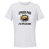 Maillot de Sport Femme Speleologie J'peux Pas - T-Shirt Respirant Polyester Manches Courtes - Cadeau Sportive Anniversaire Noël Fête des Mères