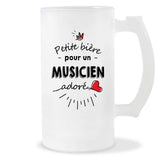Verre à bière Musicien adoré | Chope de Bière Pinte Idée Cadeau Humour Collègue famille Homme Anniversaire Noël