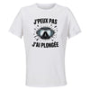 Maillot de Sport Femme Plongee J'peux Pas - T-Shirt Respirant Polyester Manches Courtes - Cadeau Sportive Anniversaire Noël Fête des Mères