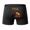 Caleçon S'Améliore avec l'Âge Depuis 1933 - Humour Boxer Coton Idée Cadeau Anniversaire