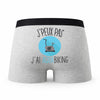 Caleçon Aquabiking - Humour Boxer Gris Idée Cadeau Passion