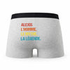 Caleçon Alexis Mythe Légende Vintage - Humour Boxer Gris Idée Cadeau