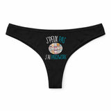 Culotte Tanga Personnalisé Femme Patchwork Kopia Jpeux Pas - sous-Vêtement Coton Idée Cadeau Humour Saint Valentin Anniversaire